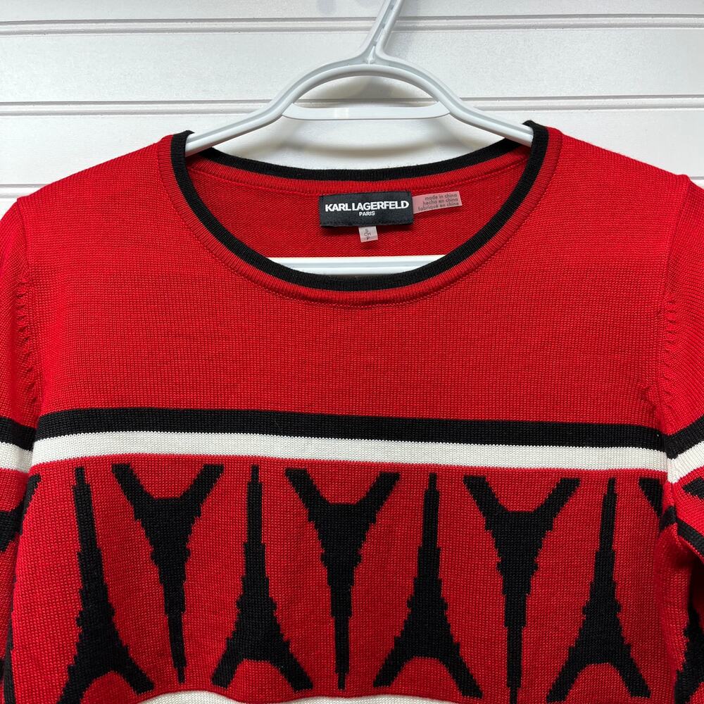 Karl Lagerfeld Alternating Eiffel Tower Graphic S… - image 4